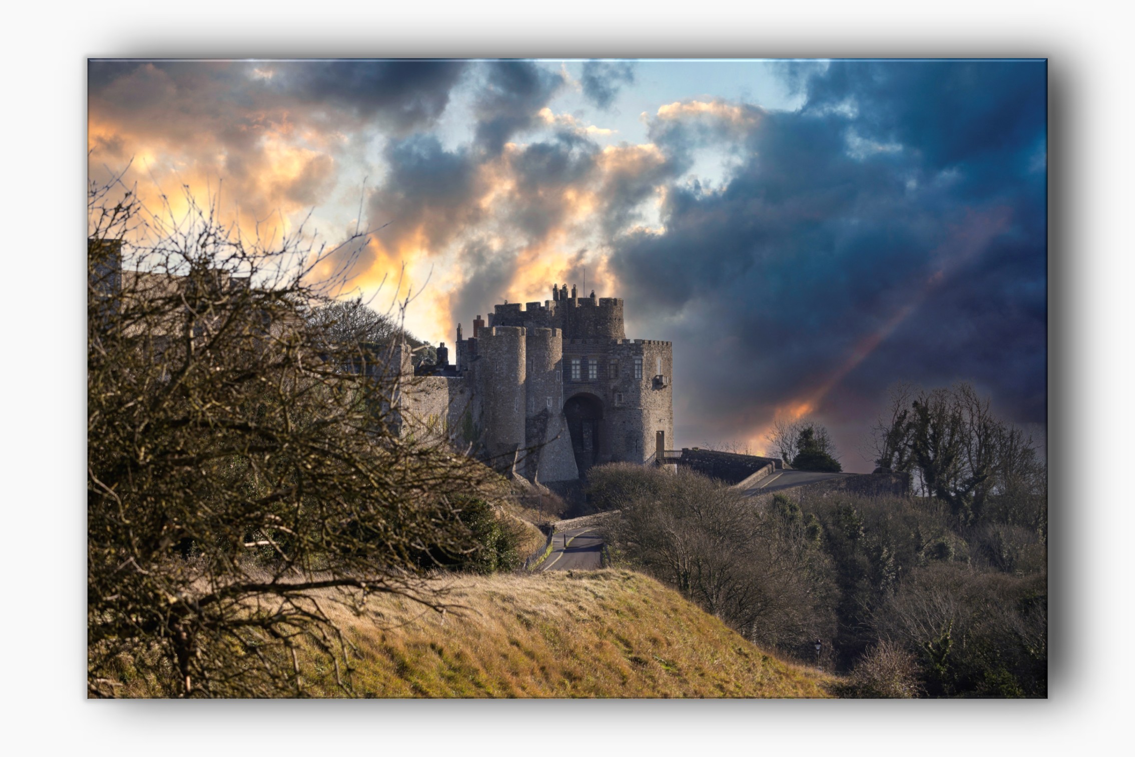 Moody clouds around Dover Castle