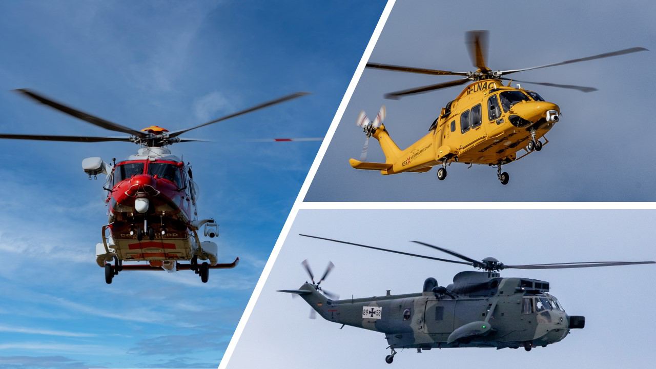 Photographs of Helicopters over Dover in Kent