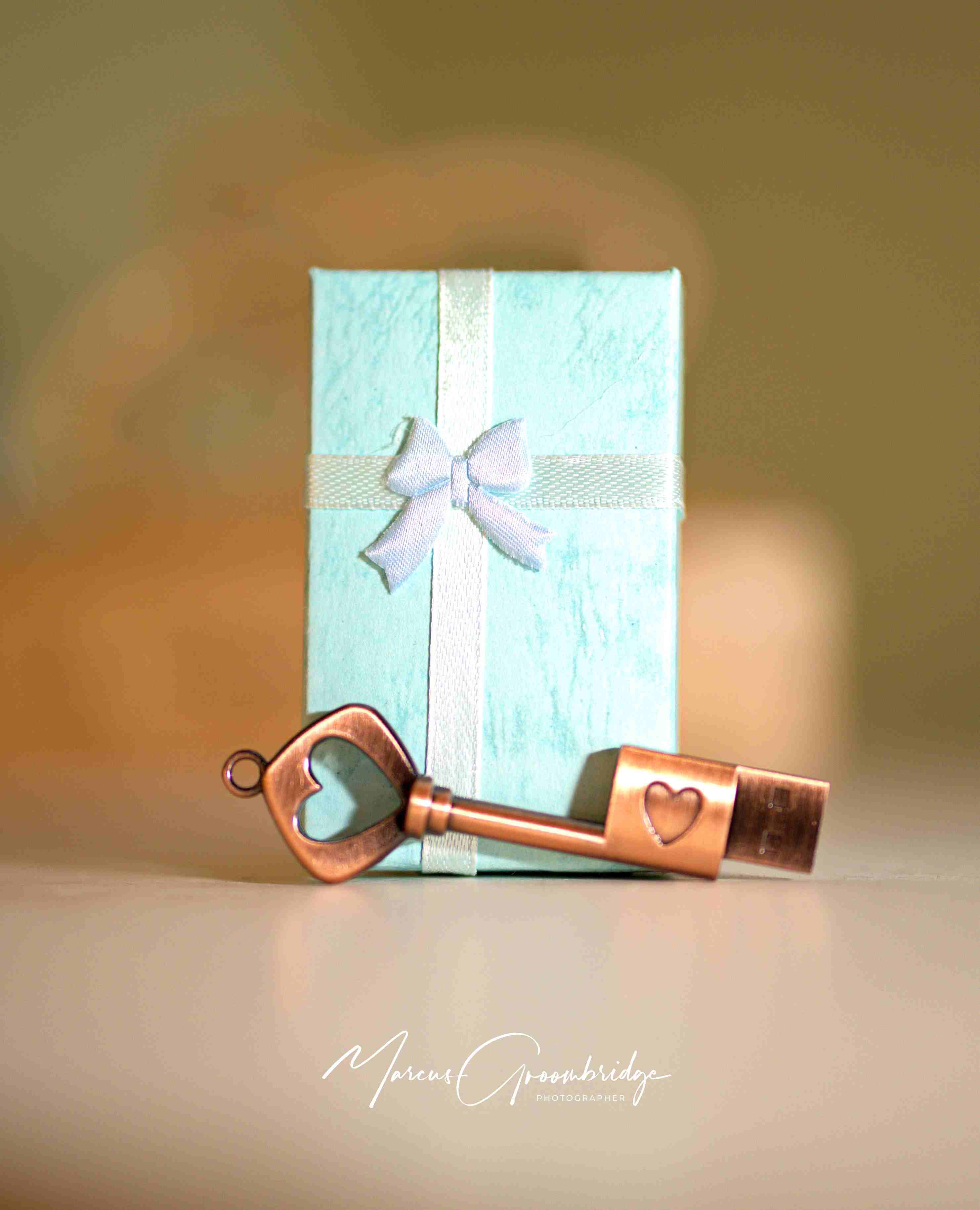 Wedding memory key with all of the photographs on it.