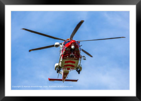 Coastguard rescue over dover in kent Blue sky