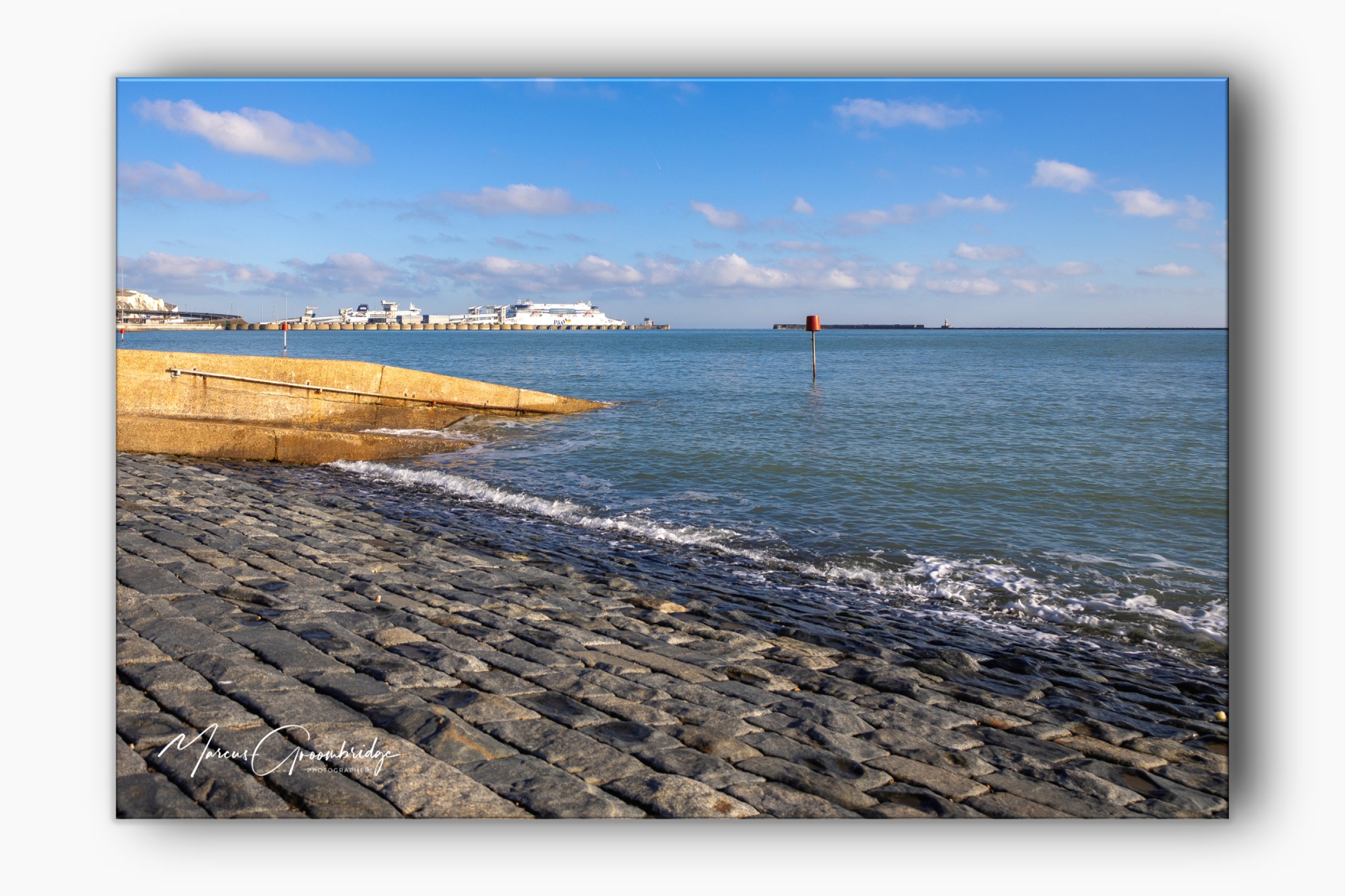 A view of the port of Dover from the seafront