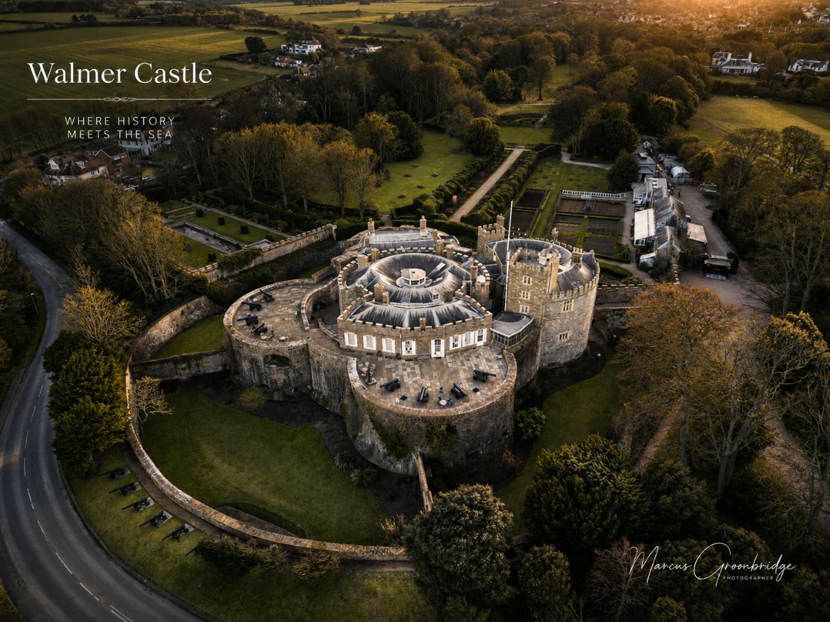 Aerial photograph of Walmer Castle