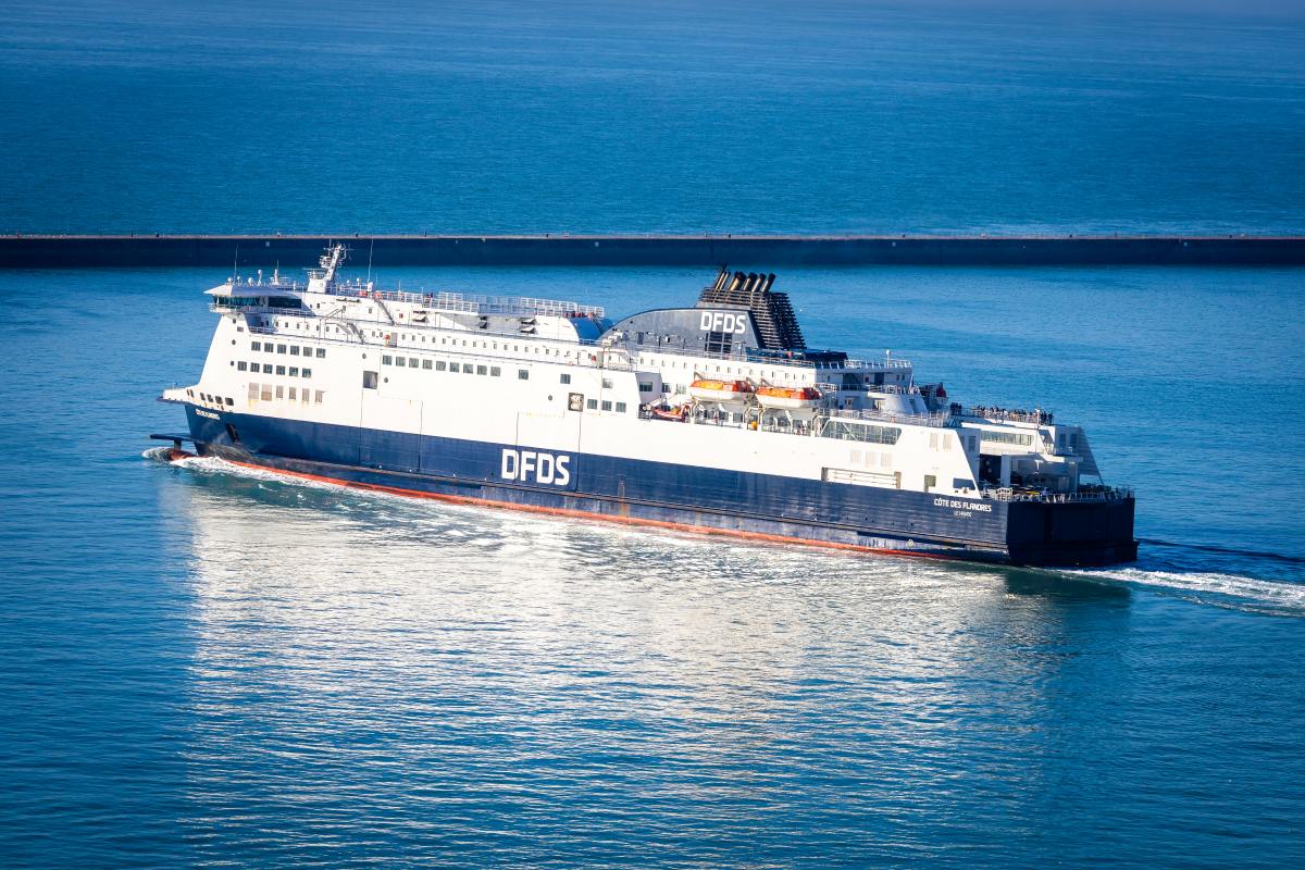 DFDS Ferry Leaving the Port of Dover