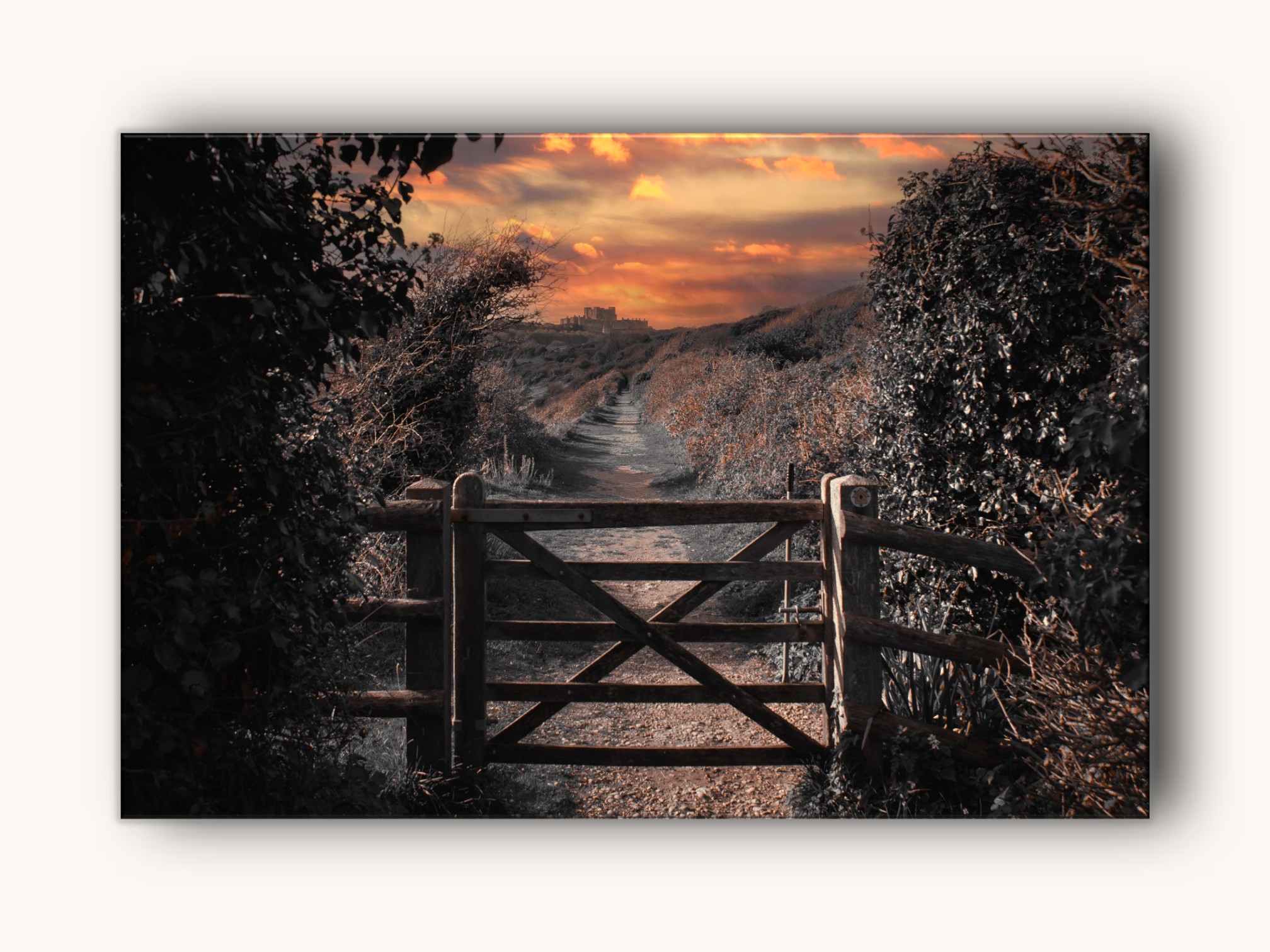 Photo of a sunset of Dover Castle in Kent