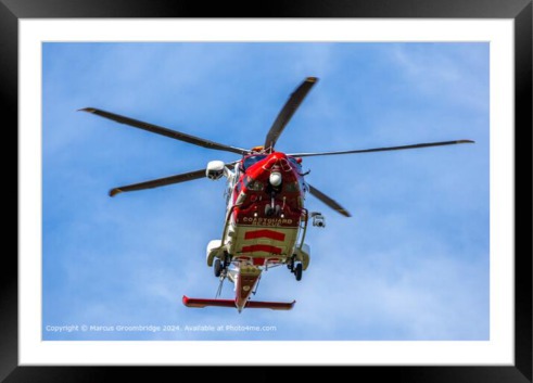 Professional photography of a helicopter in flight